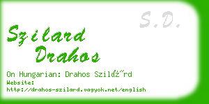 szilard drahos business card